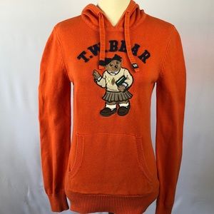Taoshi Bear Orange T.W. Bear Hooded Sweater - Girls Size Large/Adult Small
